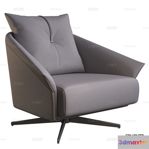Modern Gray Chair 3D Model - 3965 - CORONA Render