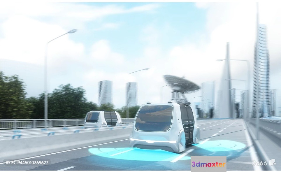 A Futuristic Car 3D Model - 1160 - VRAY Render