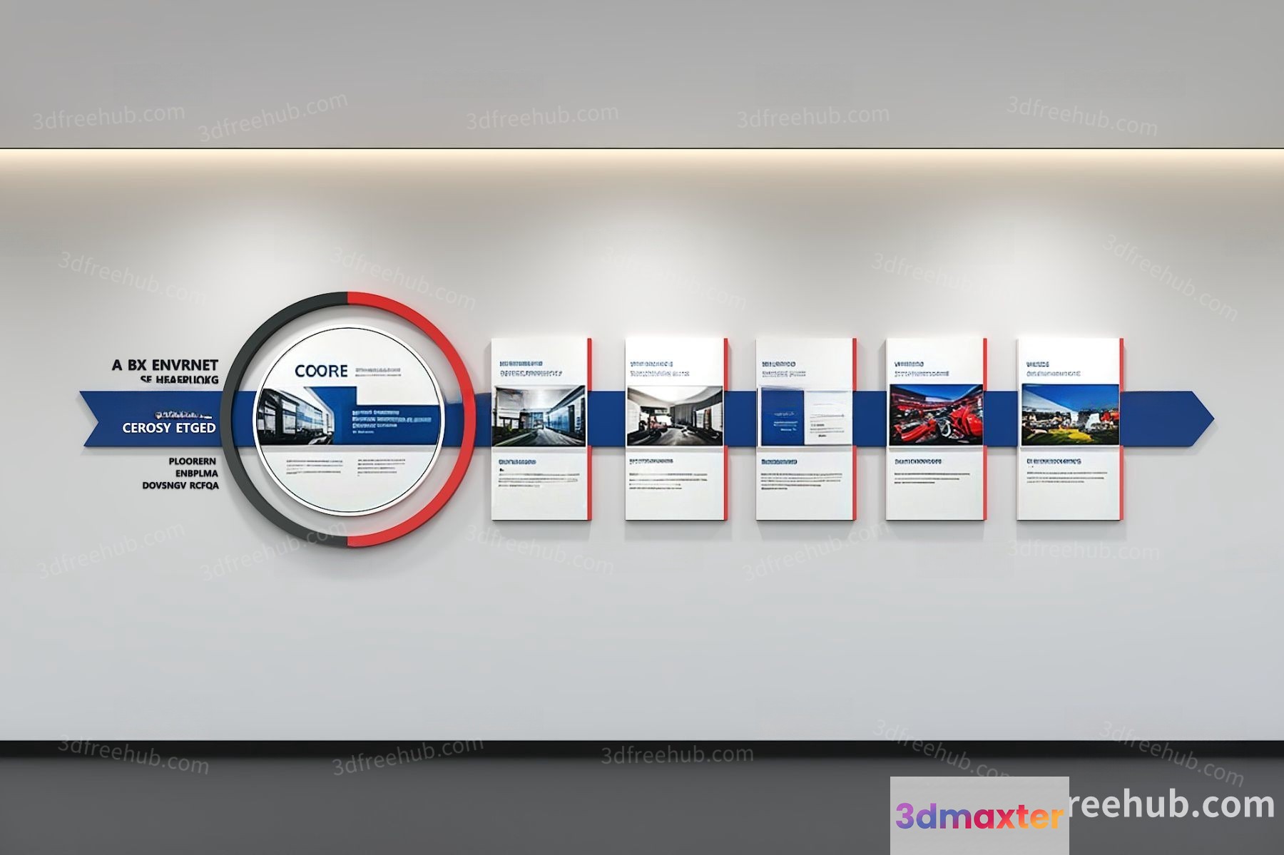 Modern Office Space 3D Model - 21094 - VRAY Render