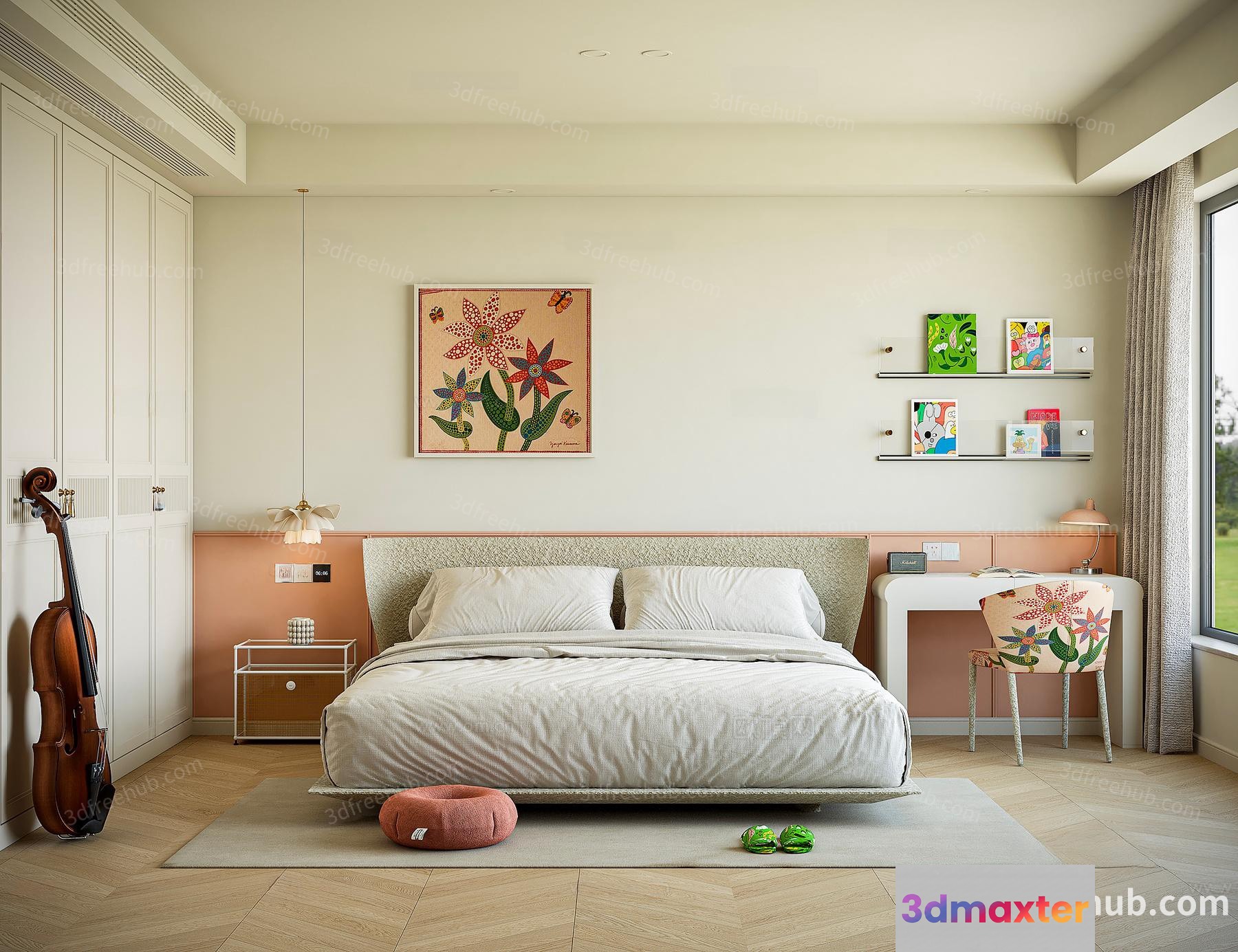 Cozy Bedroom 3D Model - 19394 - VRAY Render