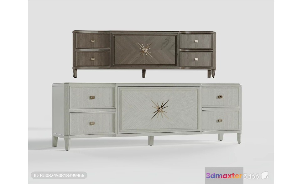 Mid-Century Style Dresser 3D Model - 1597 - VRAY Render