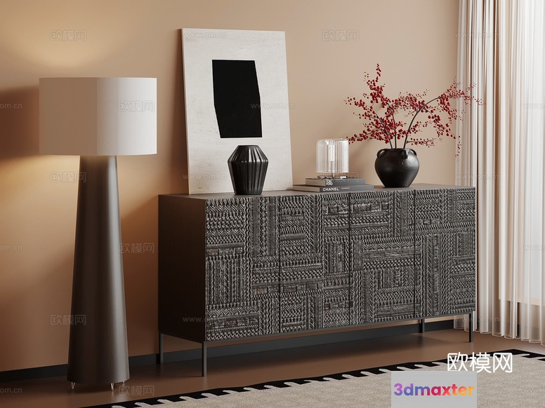 Modern Living Room 3D Model - 16206 - VRAY Render