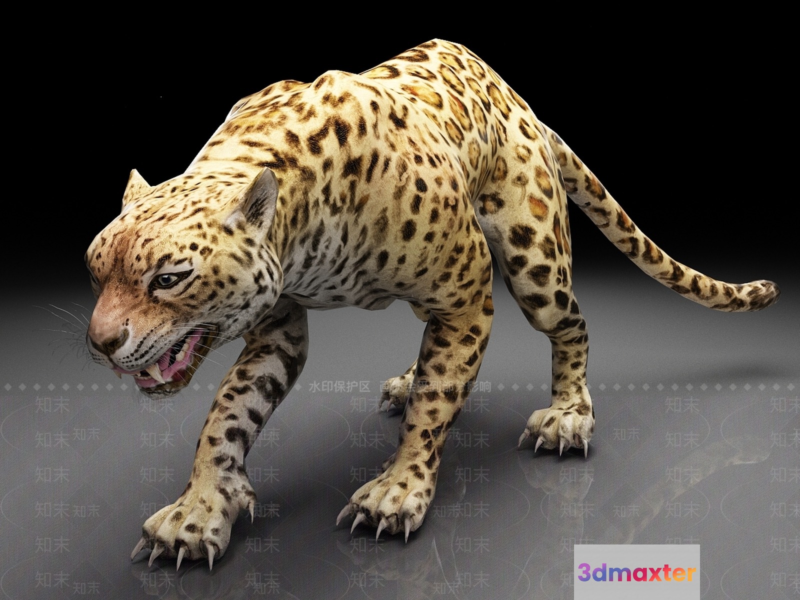 A Leopard Statue 3D Model - 23202 - VRAY Render