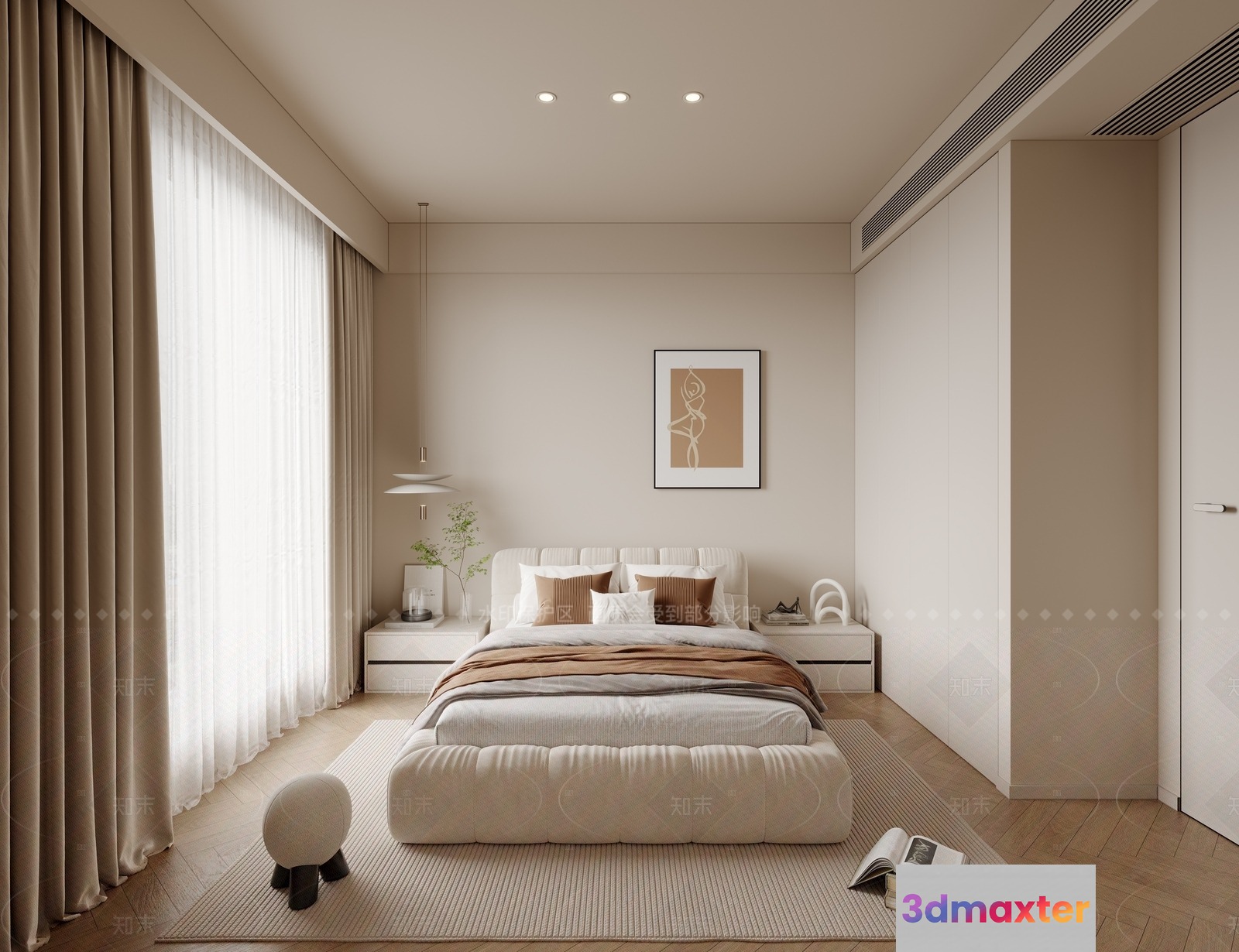 Cozy Bedroom 3D Model - 17194 - VRAY Render