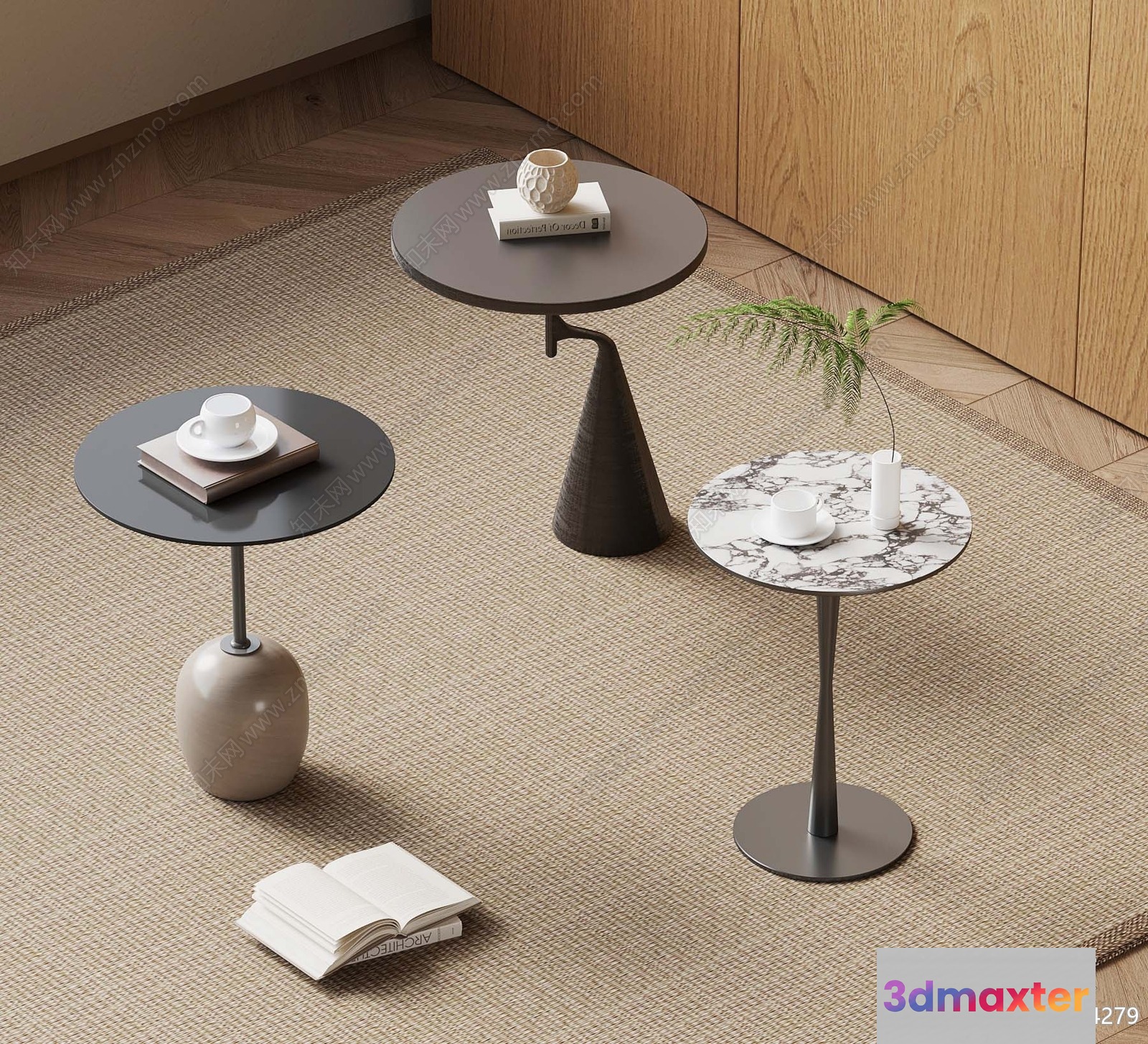 Modern Living Room 3D Model - 12367 - VRAY Render