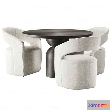 Modern Dining Set 3D Model - 4748 - CORONA Render