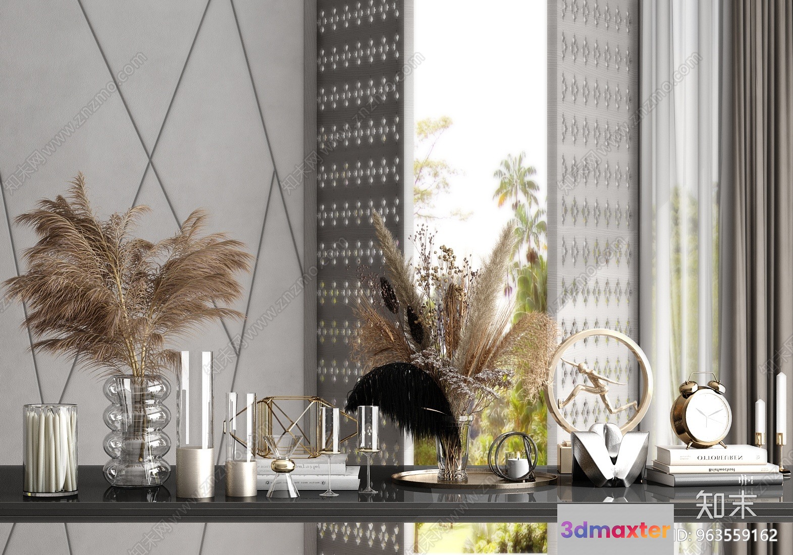 Modern Decorative Shelf 3D Model - 17492 - VRAY Render