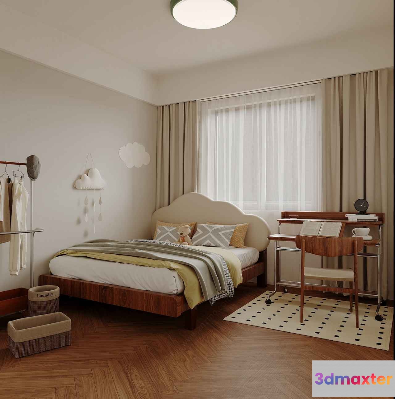 Modern Bedroom Design 3D Model - 4385 - VRAY Render