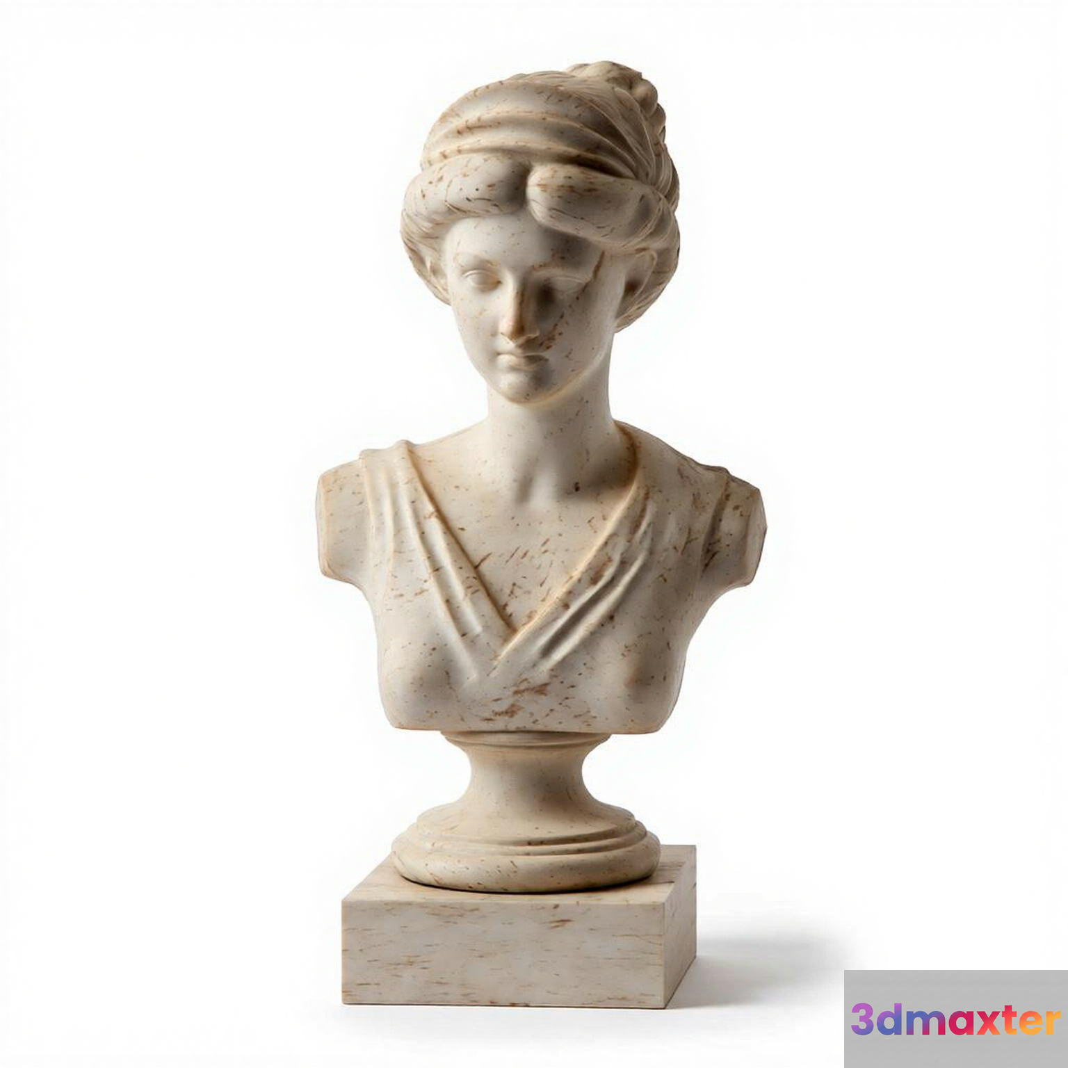 A White Marble Bust 3D Model - 10260 - VRAY Render