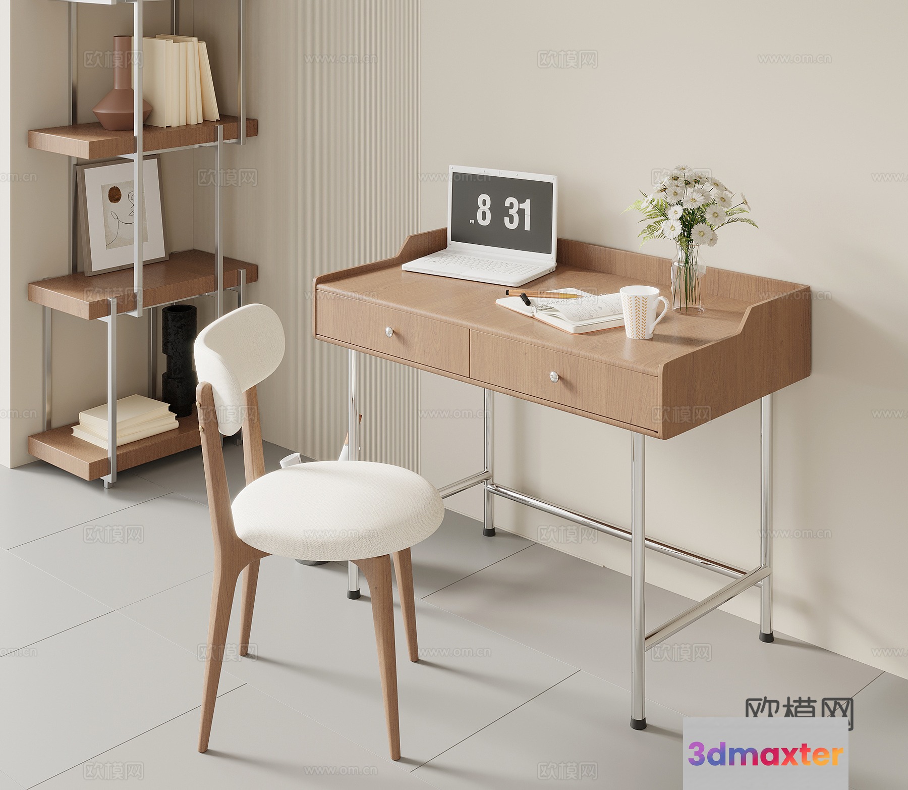 Modern Office Space 3D Model - 16747 - VRAY Render