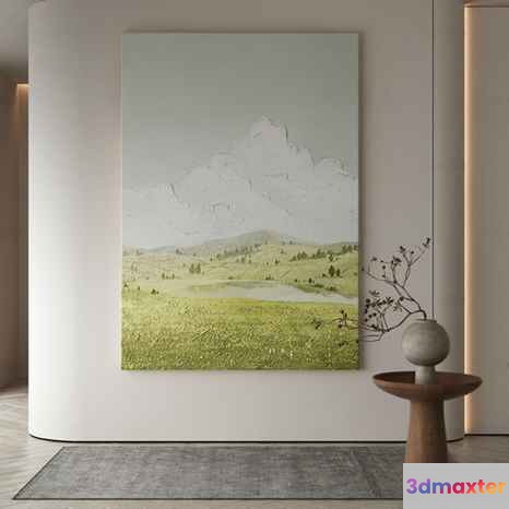 Abstract Landscape Painting 3D Model - 8301 - VRAY Render