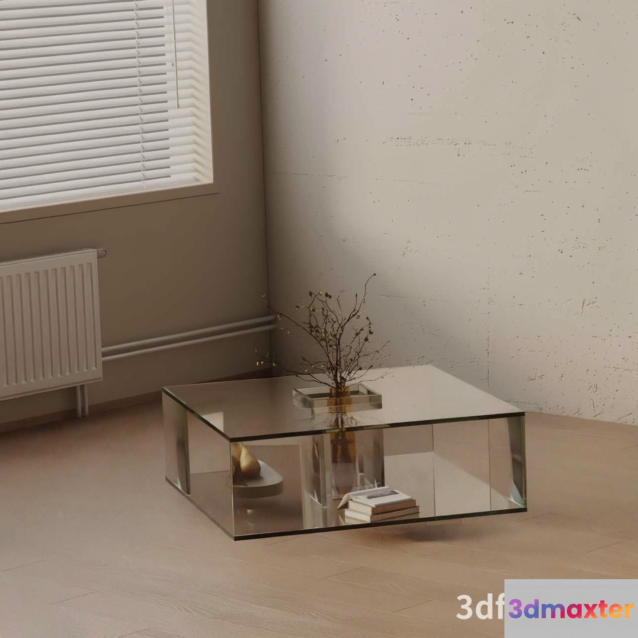 Modern Glass Coffee Table 3D Model - 21160 - VRAY Render