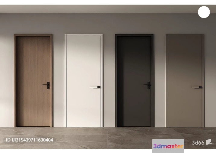 Three Doors 3D Model - 5129 - VRAY Render