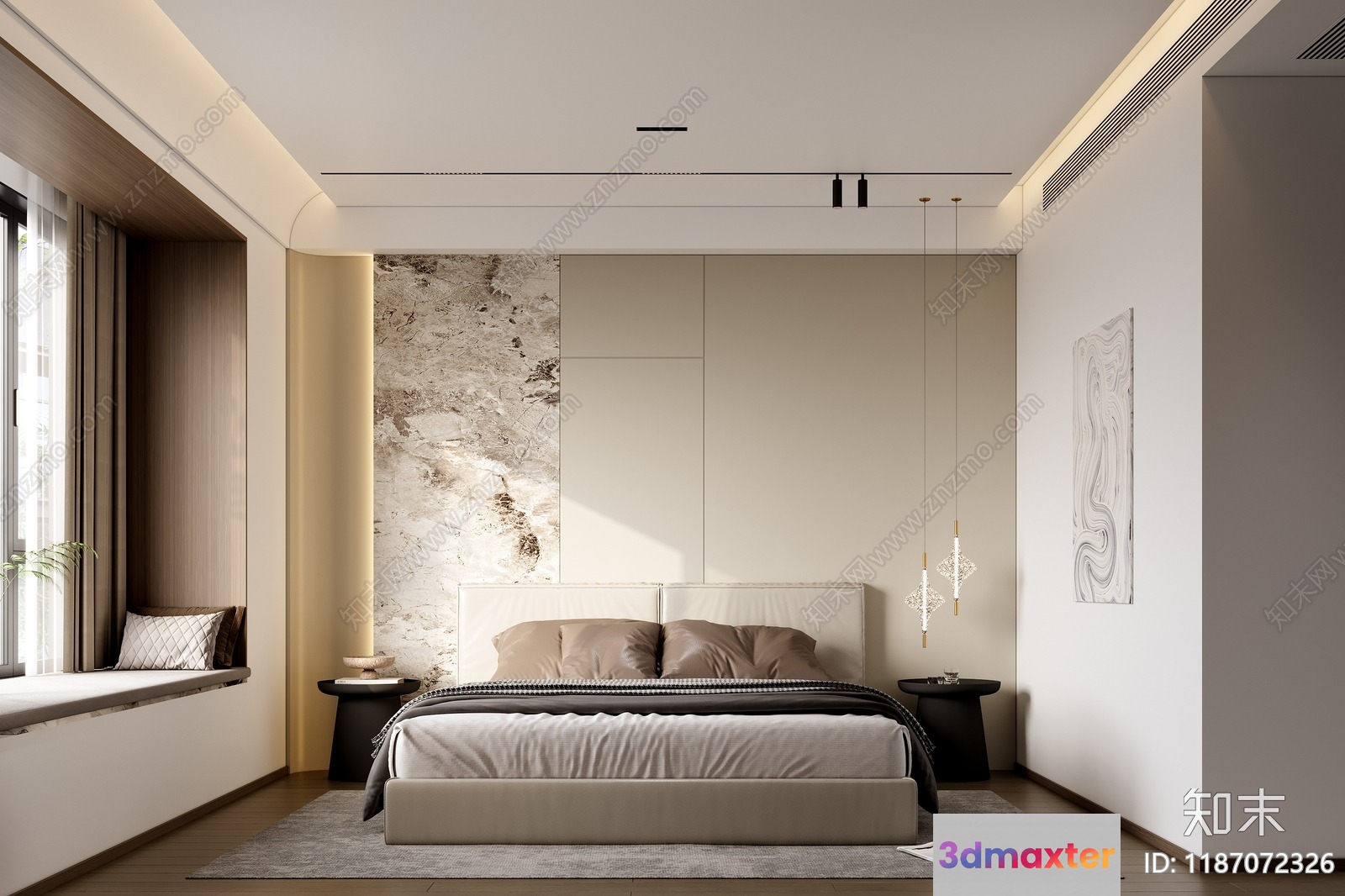 A Modern Bedroom 3D Model - 7975 - CORONA Render