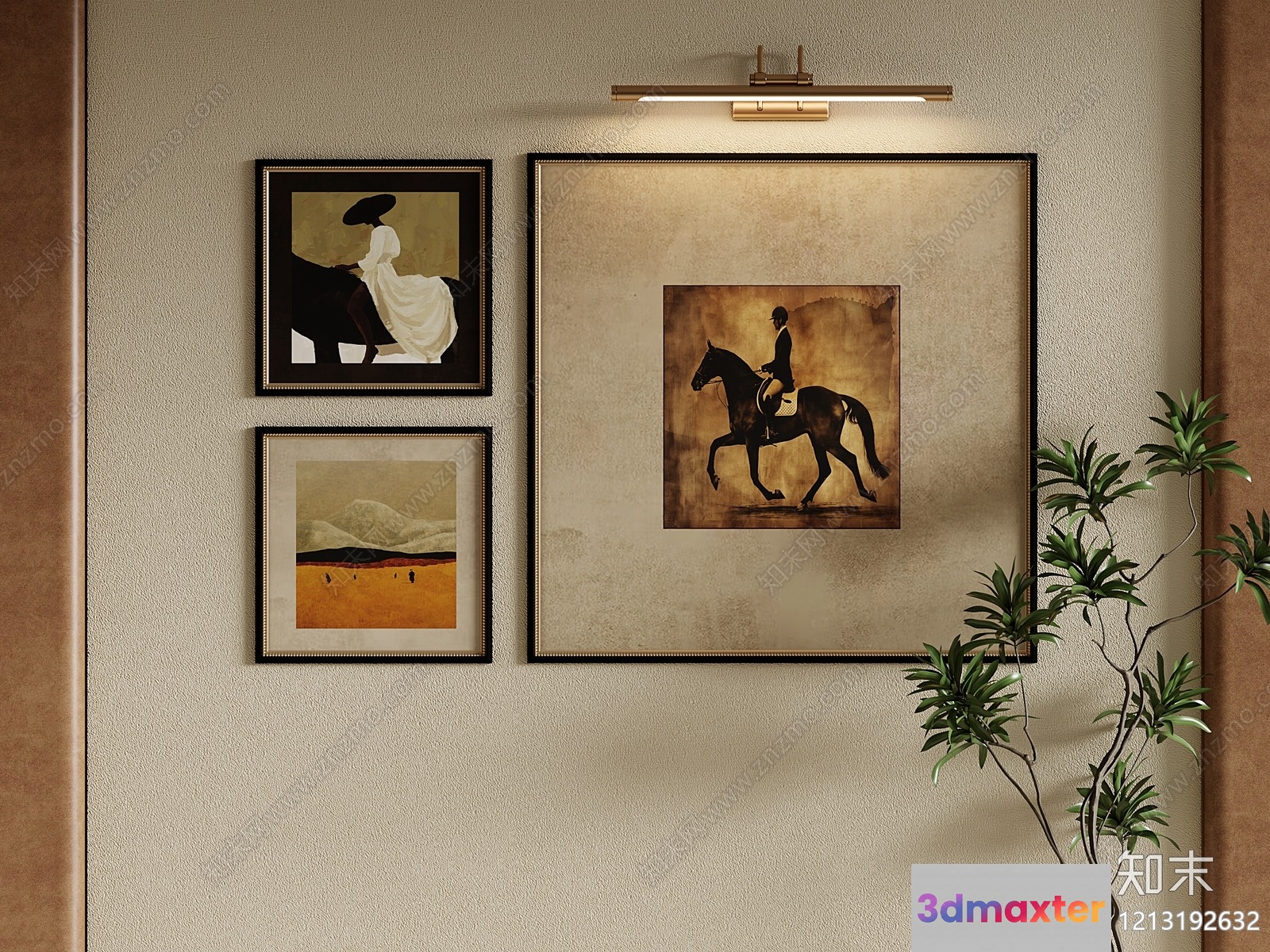 A Collection Of Framed Artworks 3D Model - 20337 - VRAY Render