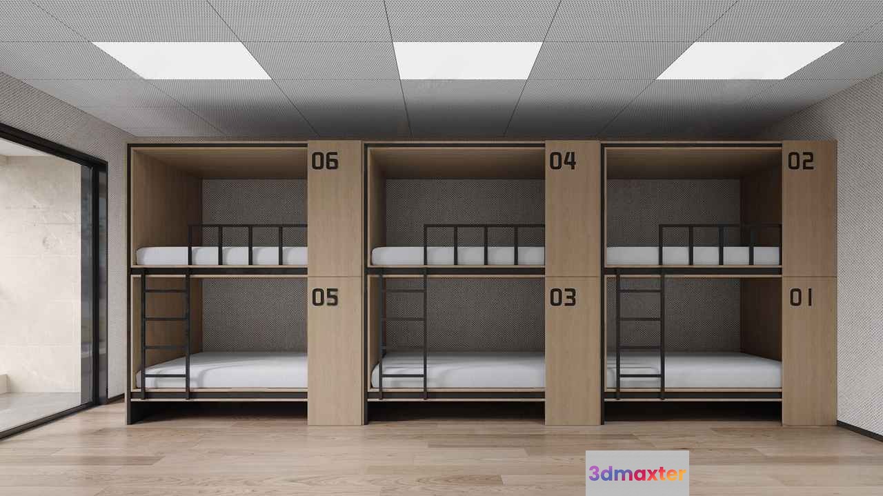 Bunk Beds 3D Model - 9047 - VRAY Render