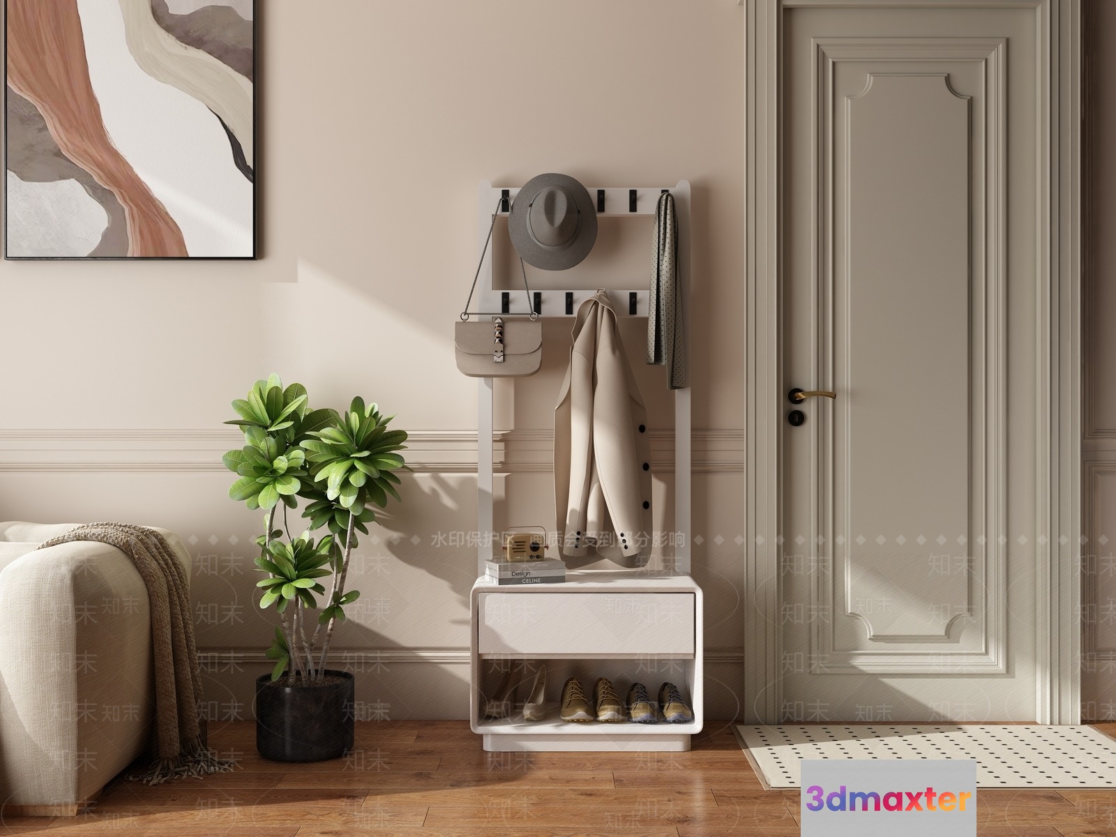 A Modern Entryway 3D Model - 22815 - VRAY Render