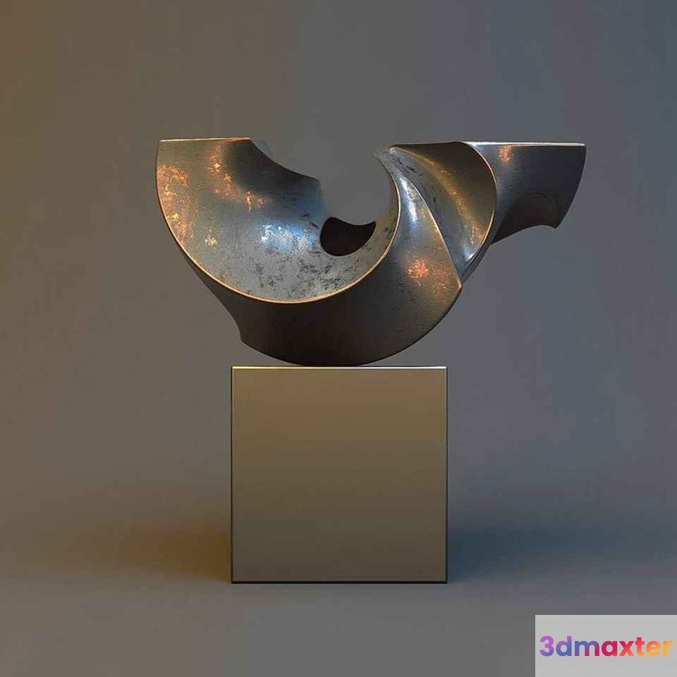 Abstract Metal Sculpture 3D Model - 10903 - VRAY Render