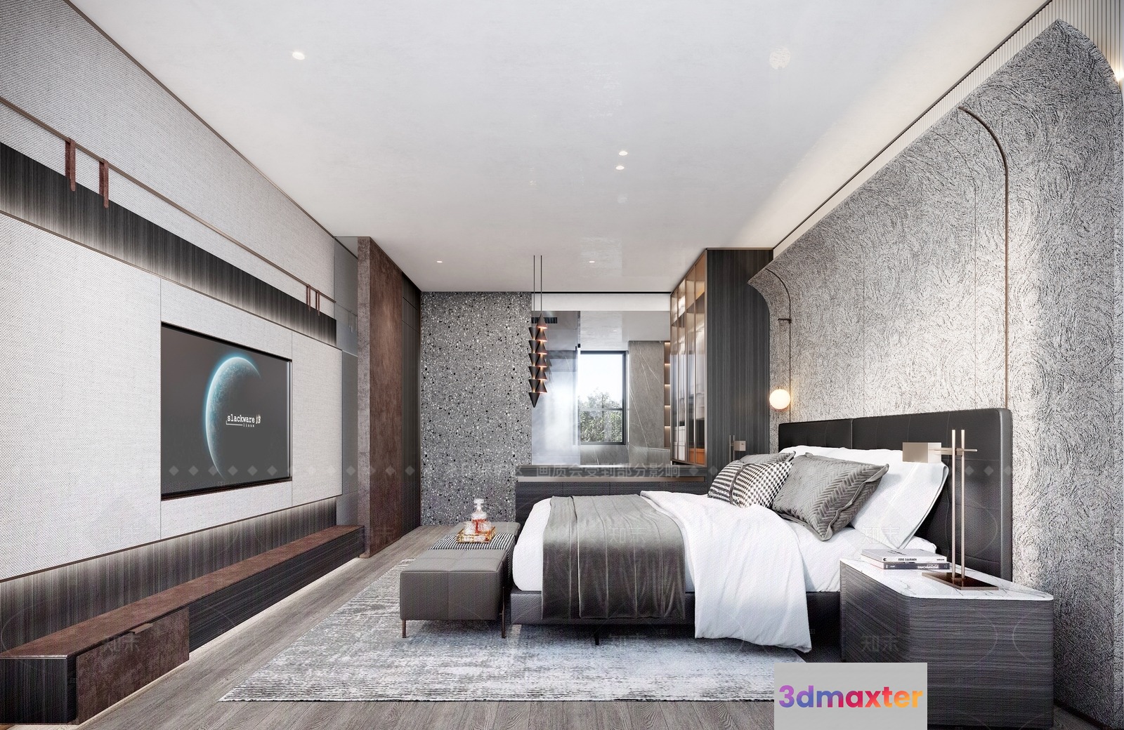 Modern Bedroom 3D Model - 18170 - VRAY Render