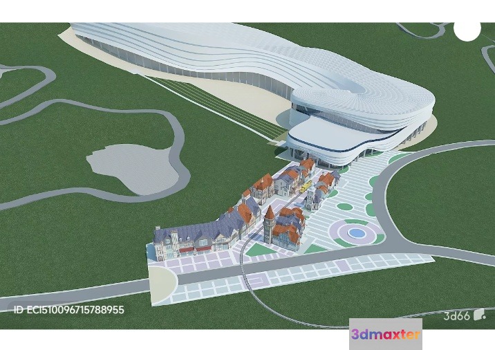 The Building Depicted In The Image Appears To Be A Modern Architectural Design 3D Model - 6283 - VRAY Render