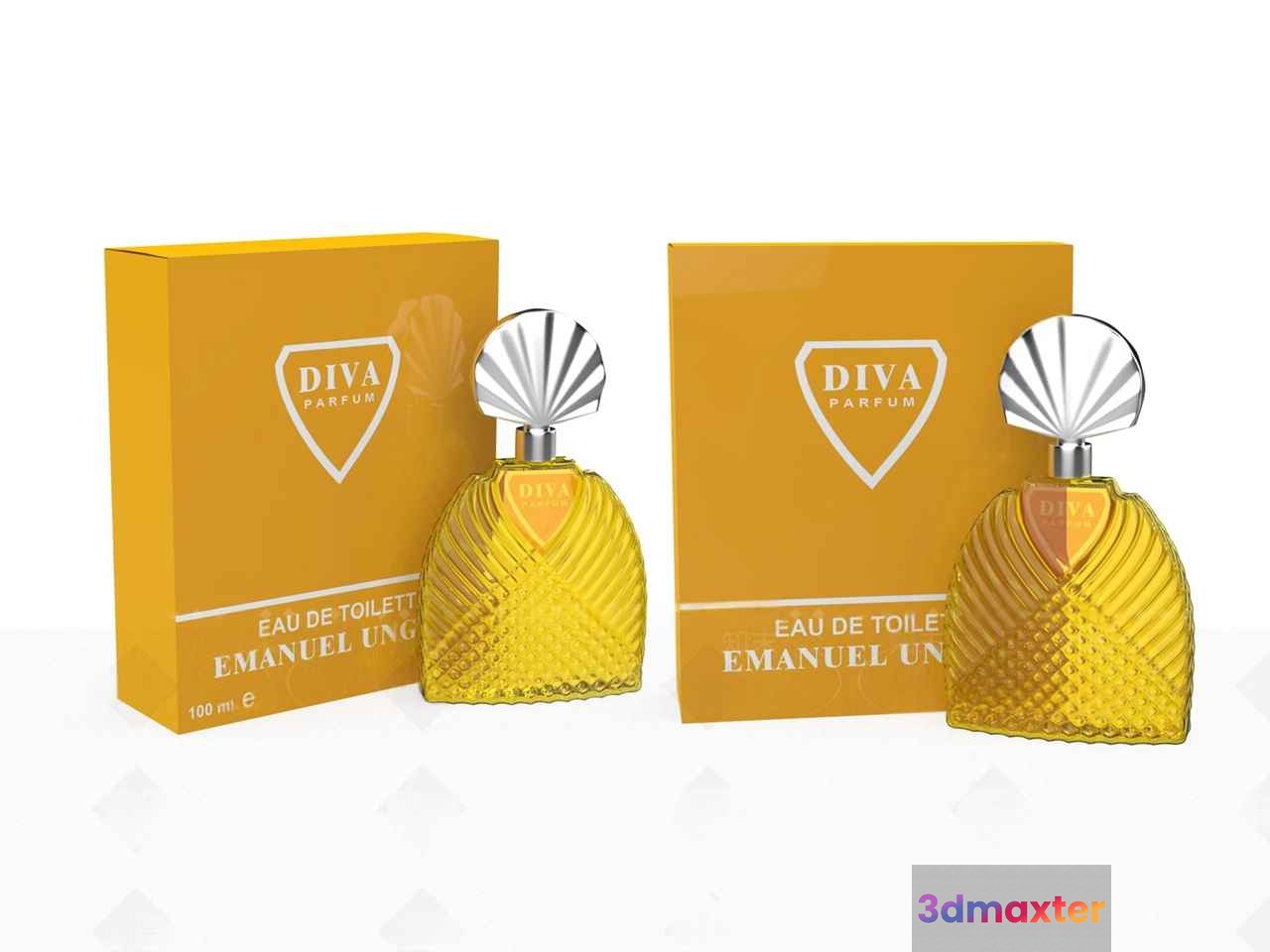 Yellow Perfume Bottles 3D Model - 17692 - VRAY Render
