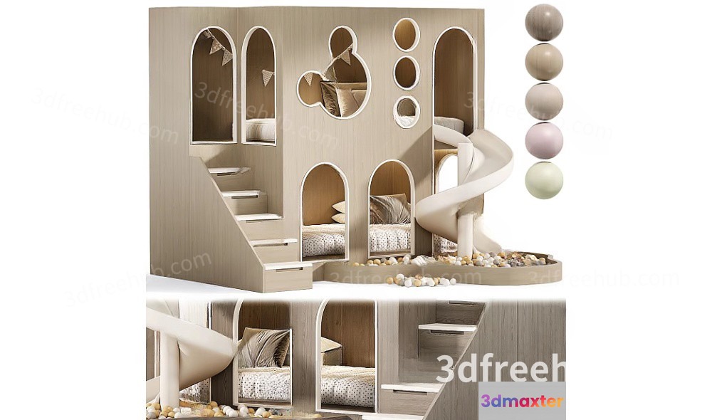 Modern Playhouse 3D Model - 19997 - VRAY Render