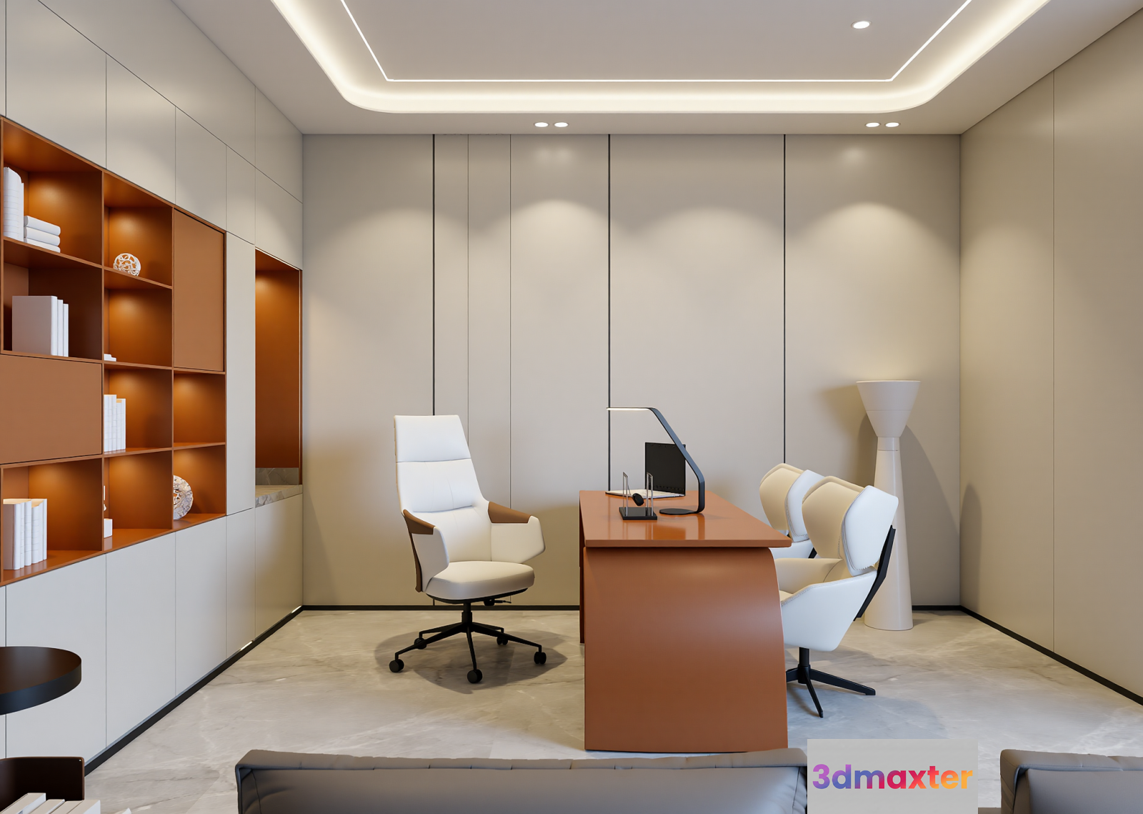 Modern Office Space 3D Model - 7179 - VRAY Render