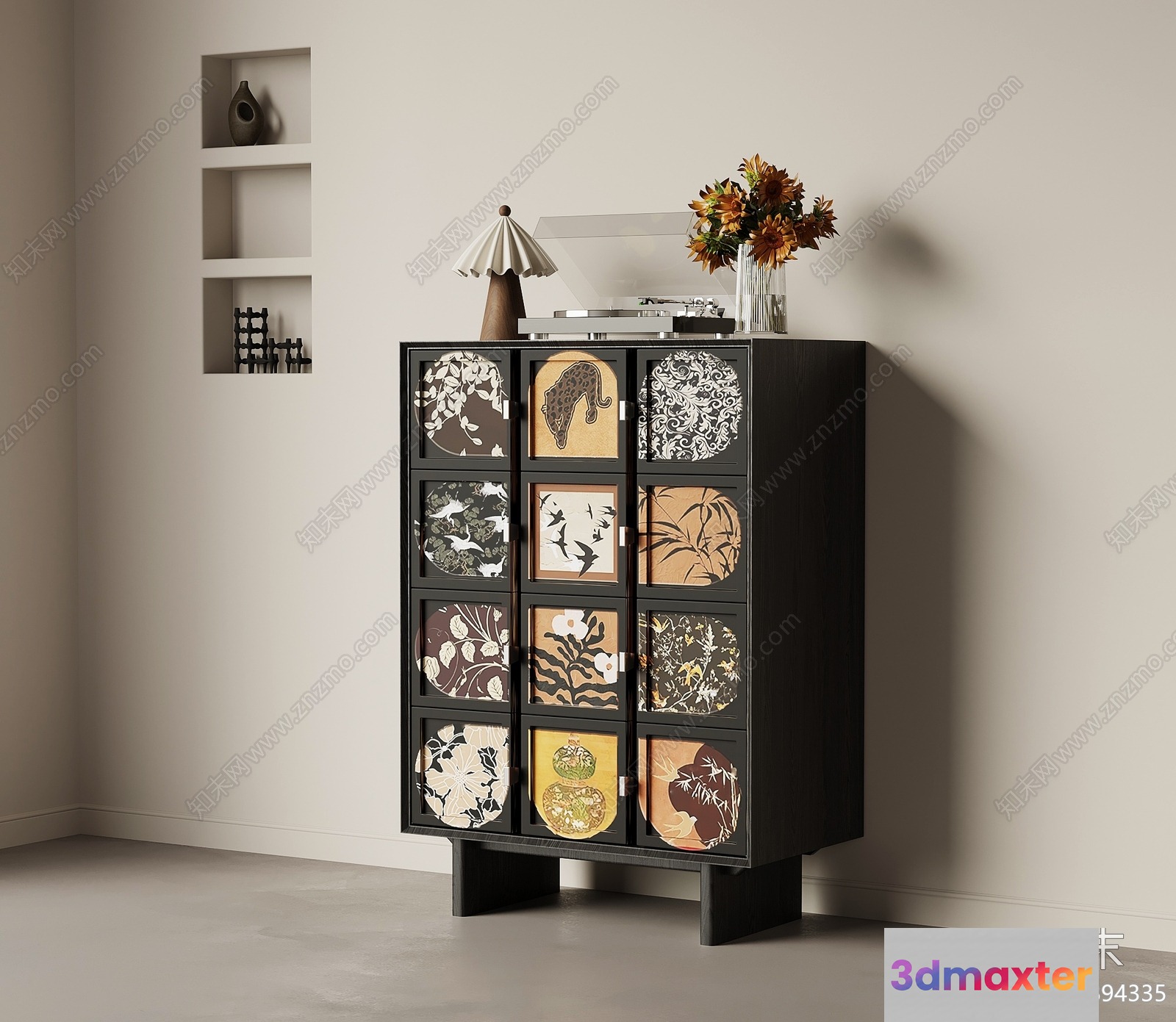 Modern Storage Cabinet 3D Model - 654 - VRAY Render