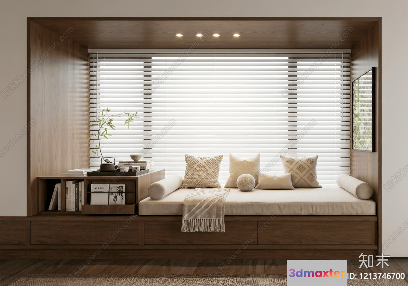 Cozy Reading Nook 3D Model - 12562 - VRAY Render