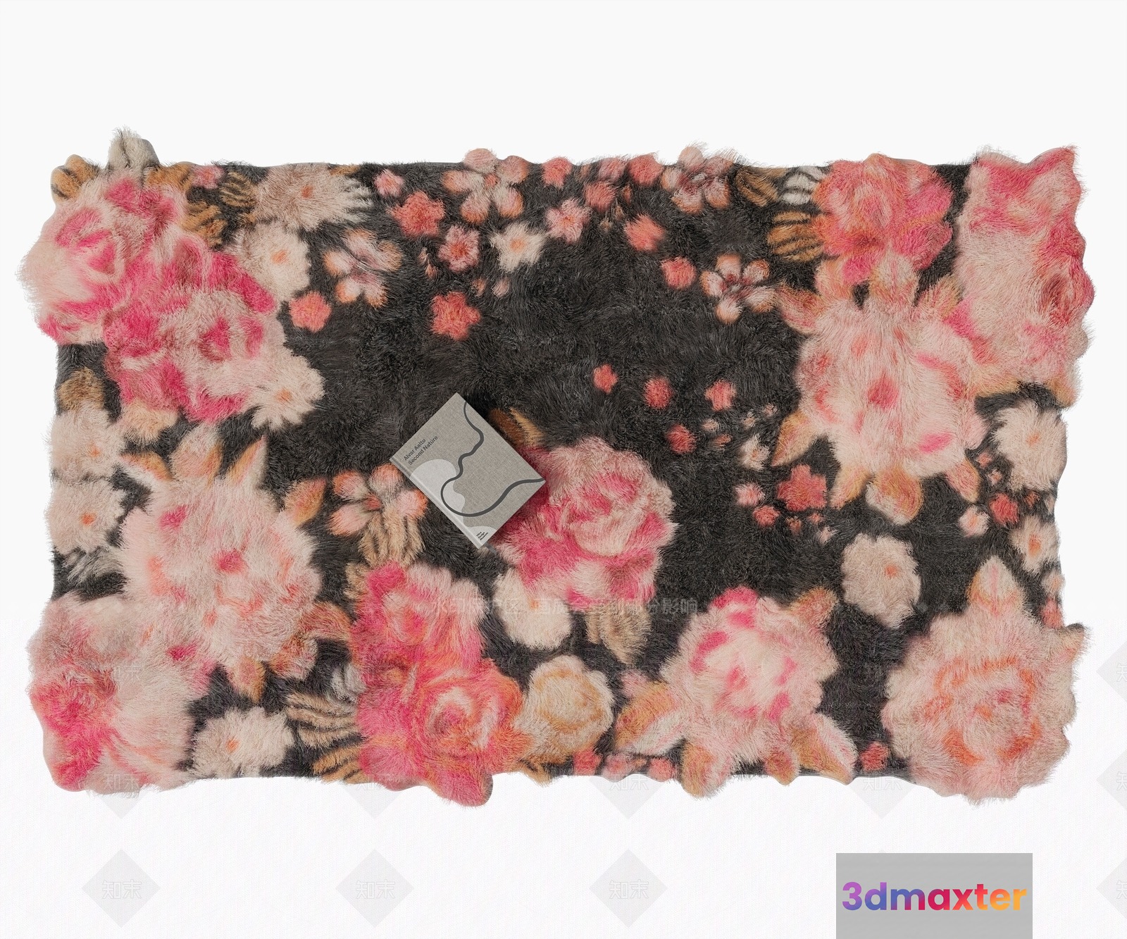 A Pink Floral Rug 3D Model - 11065 - VRAY Render