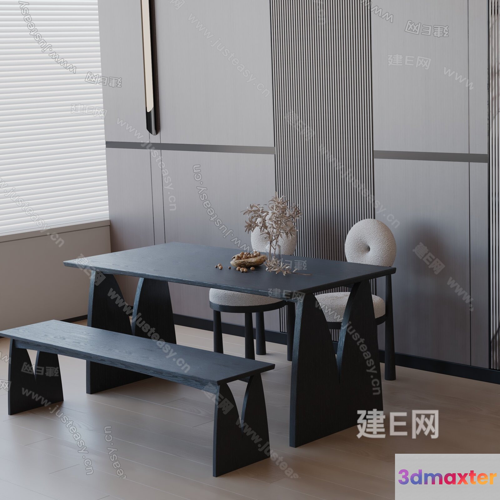 Modern Dining Room 3D Model - 15896 - VRAY Render