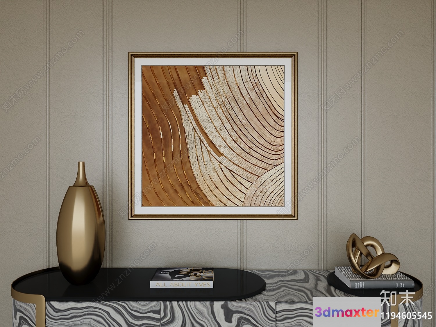 Modern Art Piece 3D Model - 9930 - CORONA Render