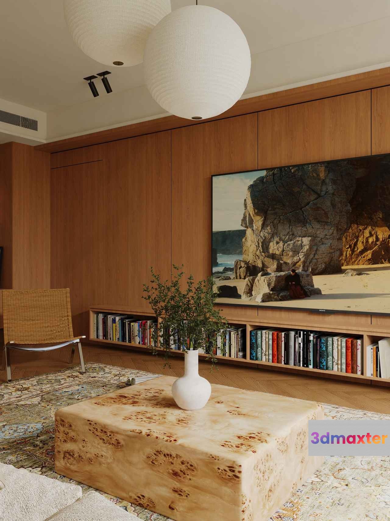 Modern Living Room 3D Model - 18767 - VRAY Render