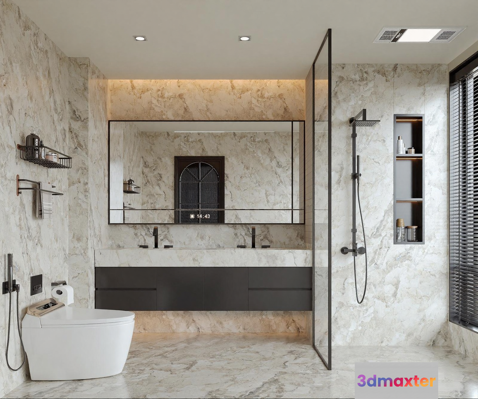 Modern Bathroom 3D Model - 19471 - CORONA Render
