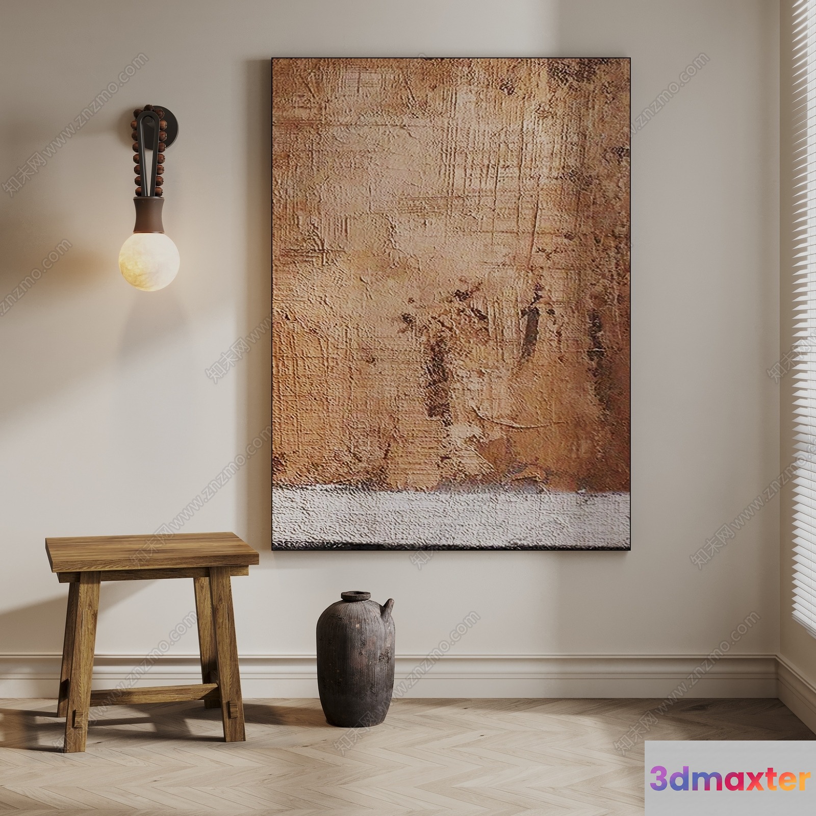 Modern Artwork In A Room 3D Model - 13425 - VRAY Render