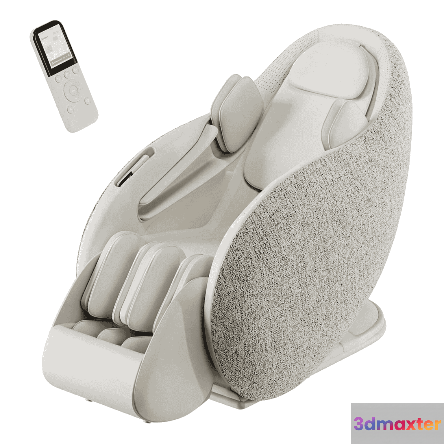 A Massage Chair With A Remote Control 3D Model - 15840 - CORONA Render