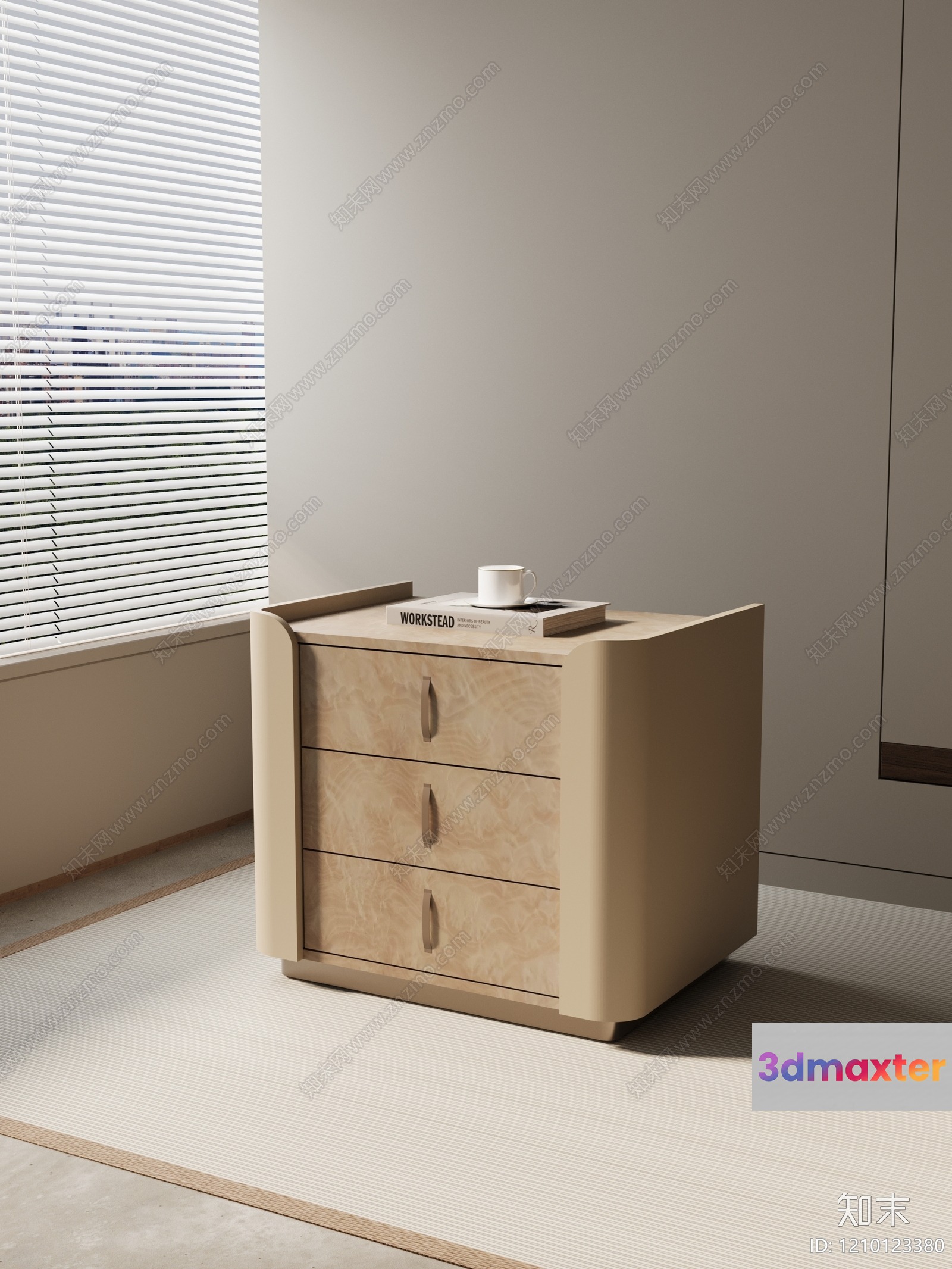 Modern Beige Dresser 3D Model - 16695 - VRAY Render