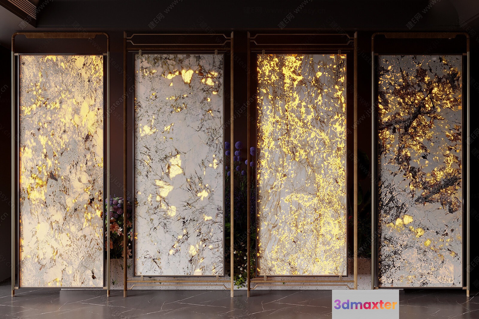 Gold And White Marble 3D Model - 12877 - CORONA Render