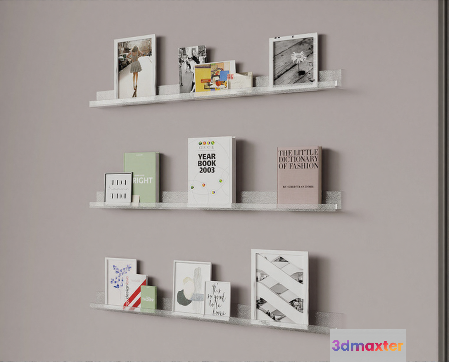 Modern Floating Shelves 3D Model - 11119 - VRAY Render