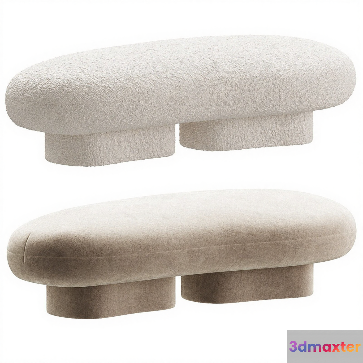 Modern Ottoman Bench 3D Model - 17252 - CORONA Render