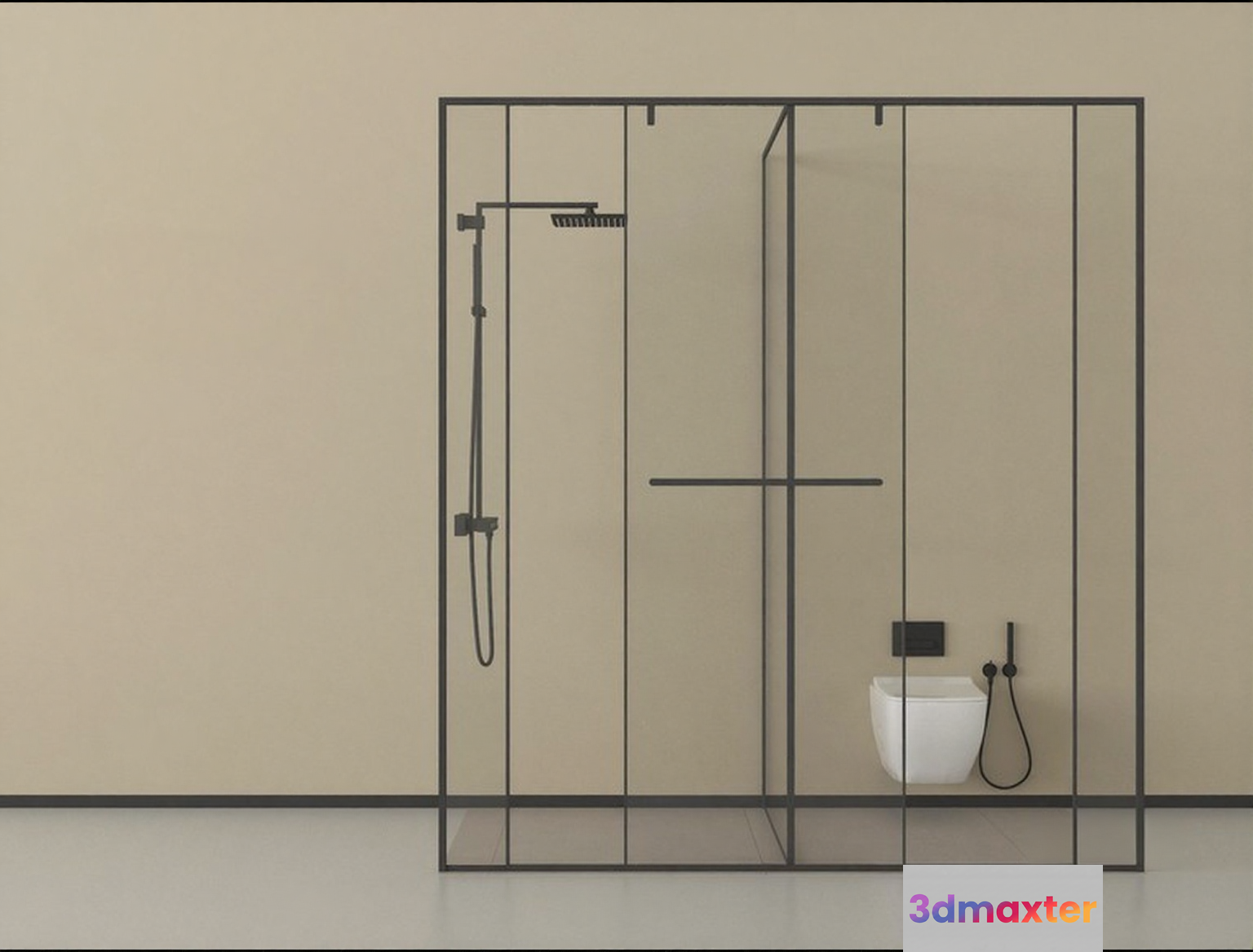 Modern Bathroom Enclosure 3D Model - 14373 - VRAY Render