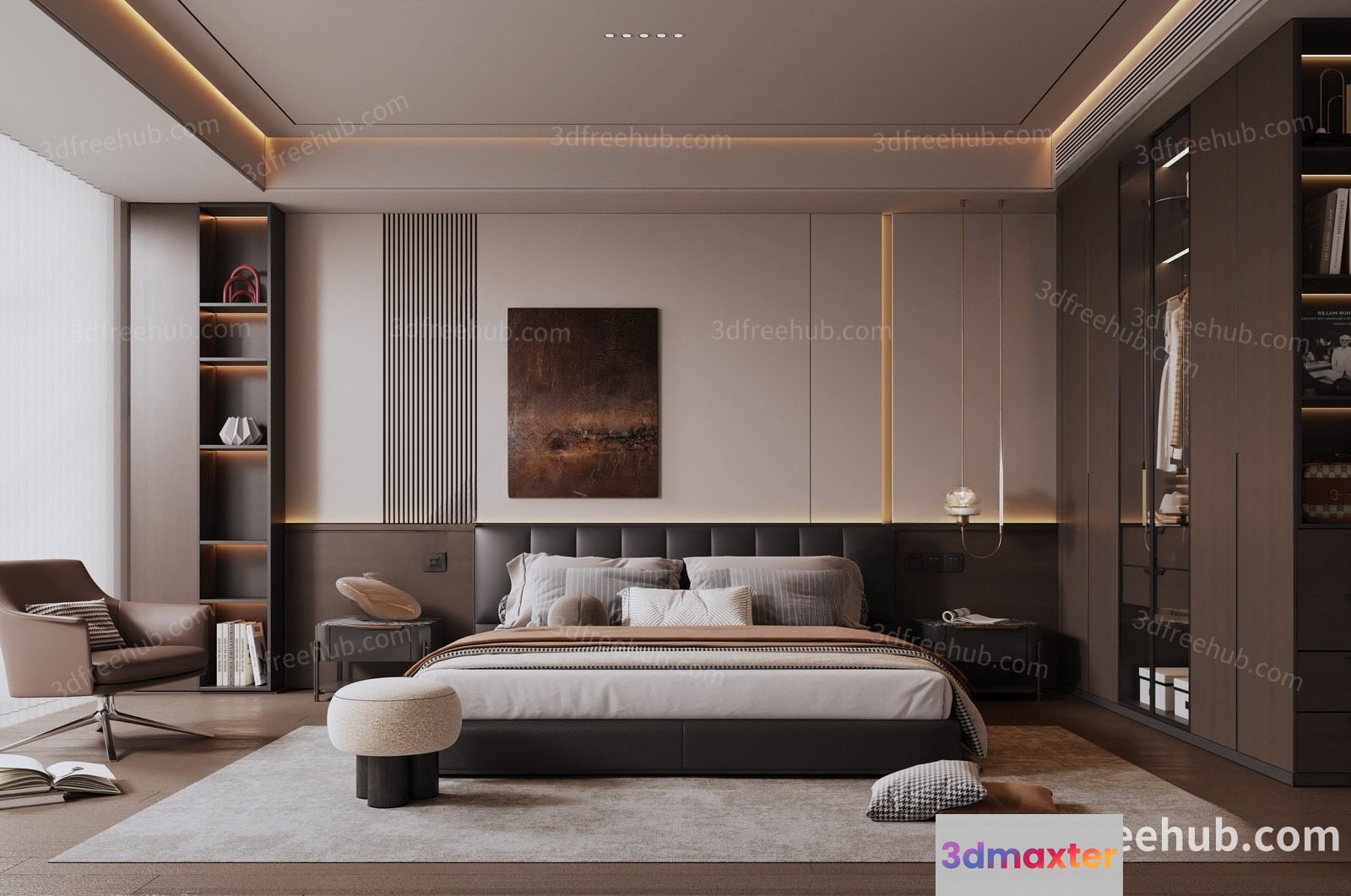Cozy Bedroom 3D Model - 20521 - VRAY Render