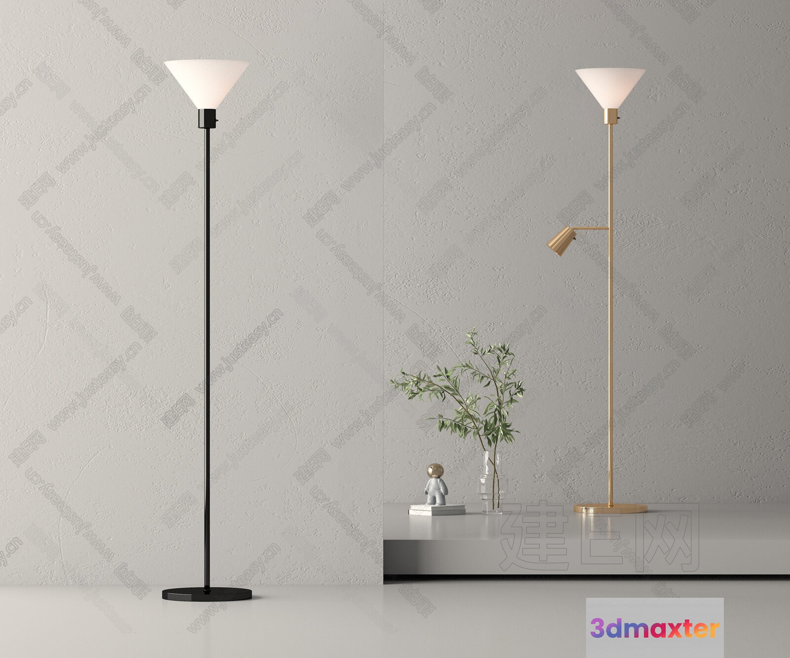 Gold Light Fixture 3D Model - 14051 - VRAY Render