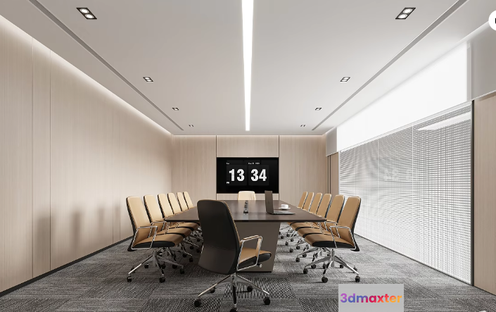 Modern Conference Room 3D Model - 12168 - VRAY Render