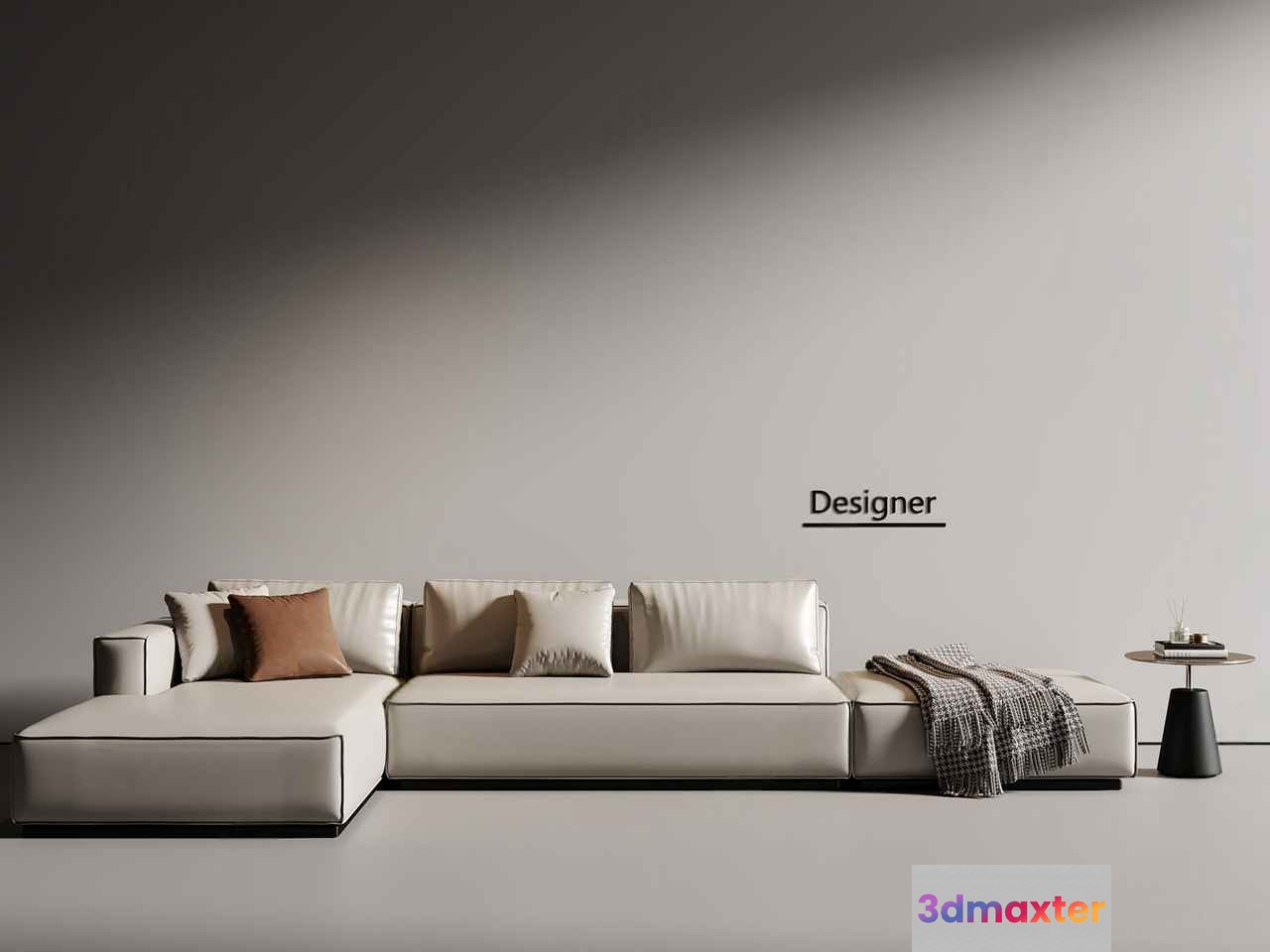 Modern Designer Sofa 3D Model - 18615 - VRAY Render