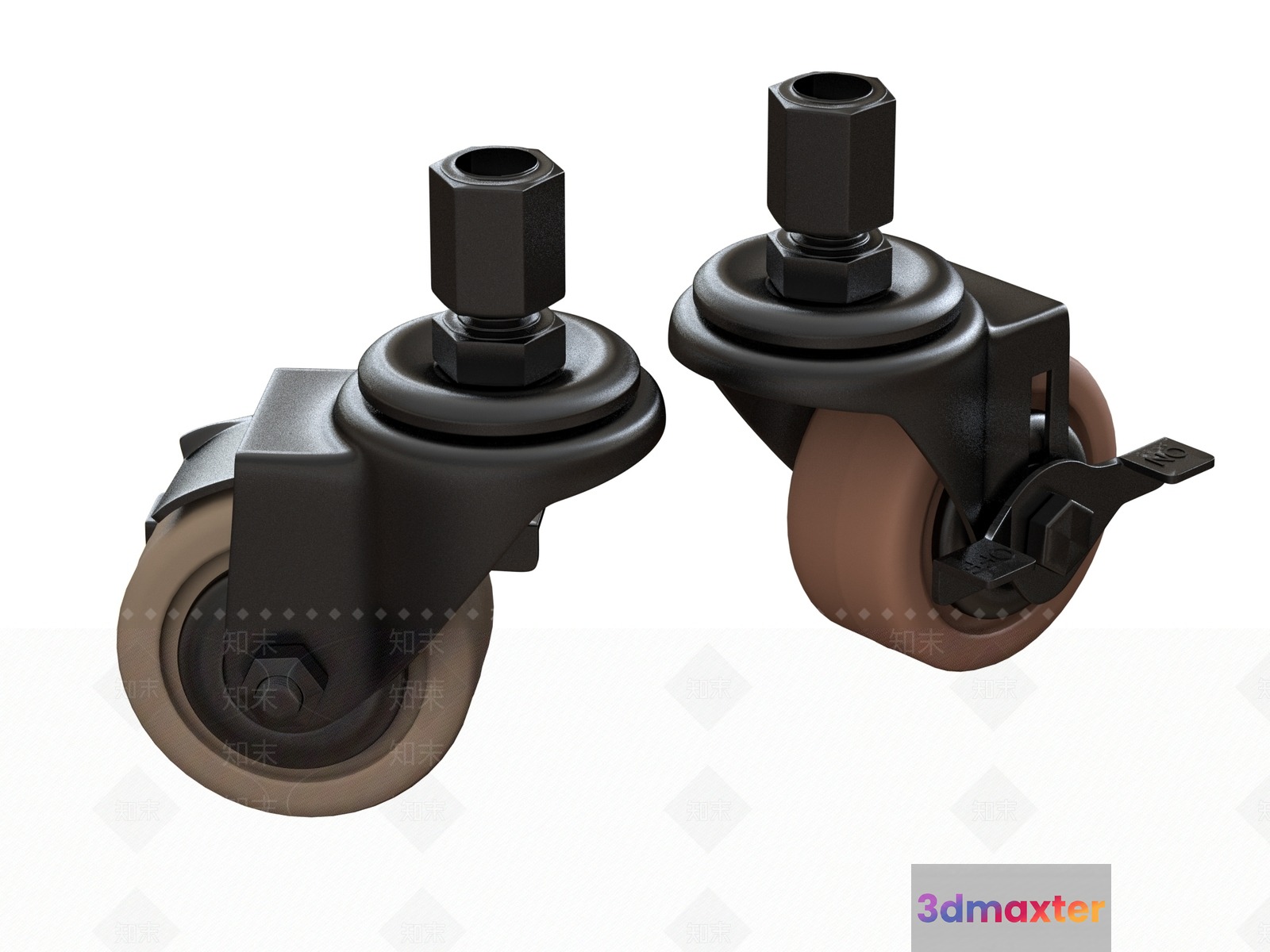 Casters 3D Model - 7848 - VRAY Render