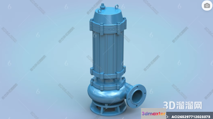 A Blue Metal Pipe 3D Model - 17494 - VRAY Render