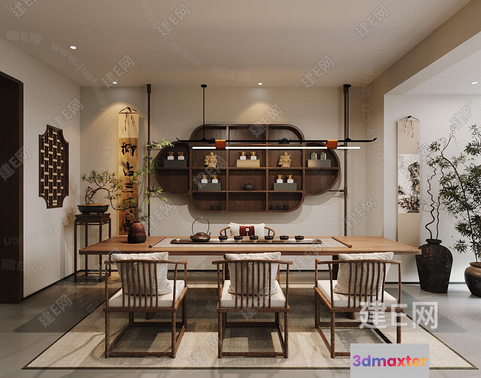 Modern Dining Room 3D Model - 3332 - CORONA Render