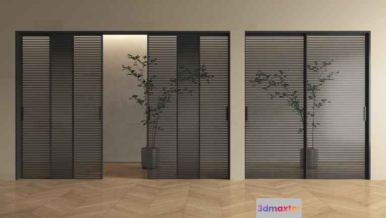 Modern Sliding Doors 3D Model - 16557 - VRAY Render