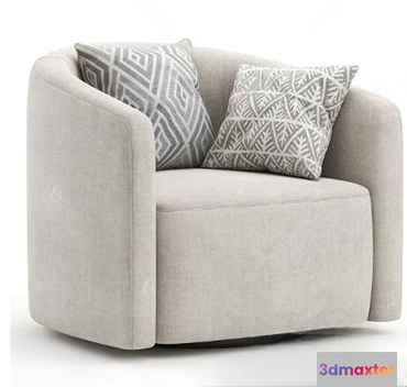 Modern Beige Chair 3D Model - 23116 - VRAY Render